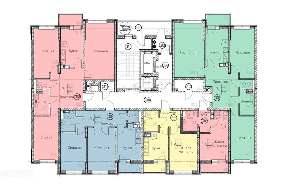 квартира г Энгельс ул Марины Расковой 7г Энгельсский район фото 2