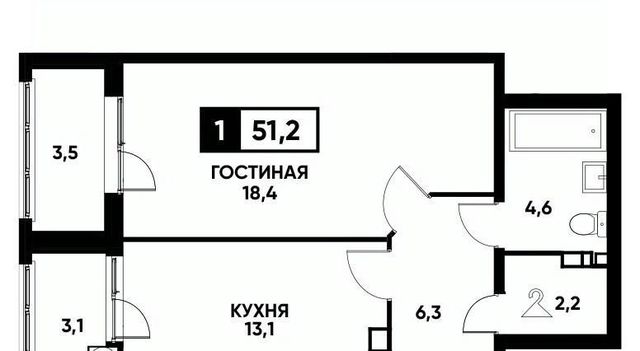 квартира г Ставрополь р-н Промышленный ул Андрея Голуба 16к/2 фото