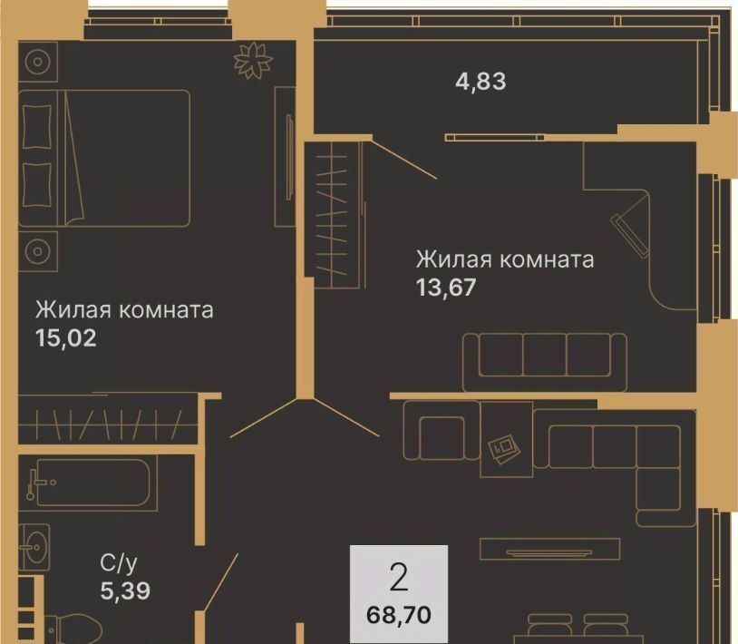 квартира г Верхняя Пышма ЖК «Дуэт» Проспект Космонавтов фото 1