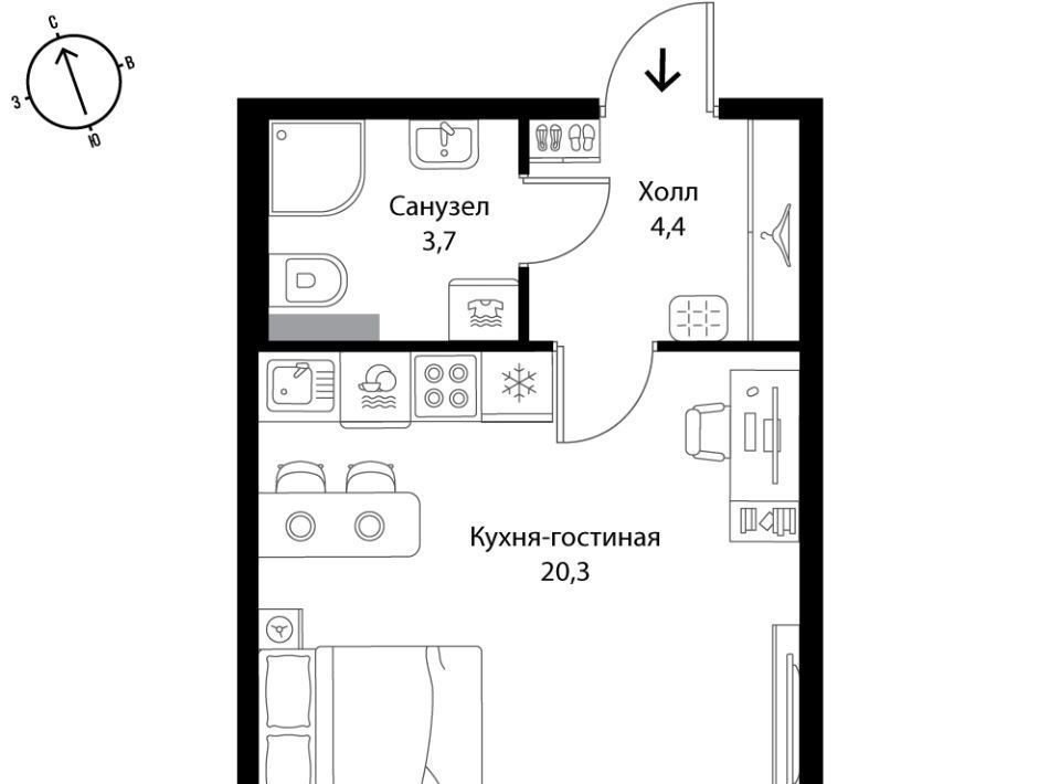 квартира р-н Ломоносовский д Ольгино Низинское с/пос, Проспект Ветеранов, Экография жилой комплекс фото 1