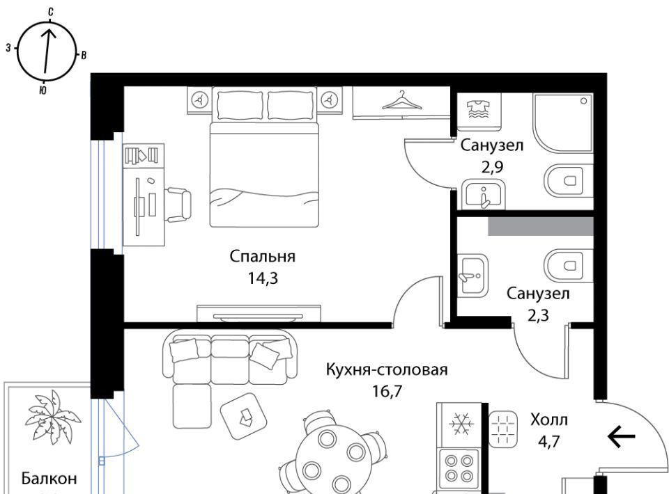 квартира р-н Ломоносовский д Ольгино Низинское с/пос, Проспект Ветеранов, Экография жилой комплекс фото 1