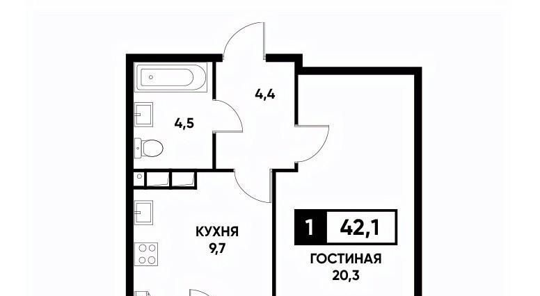 квартира г Ставрополь р-н Промышленный пр-кт Российский 12к/2 фото 1