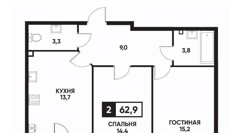 квартира г Ставрополь р-н Промышленный ул Андрея Голуба 16 фото 1