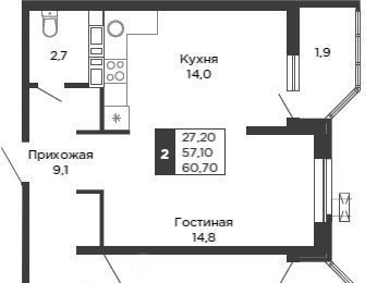 квартира г Краснодар р-н Карасунский ЖК «Сказка Град» фото 1