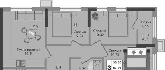 квартира г Краснодар р-н Прикубанский ул им. генерала Брусилова 1/1 5 лит фото 1