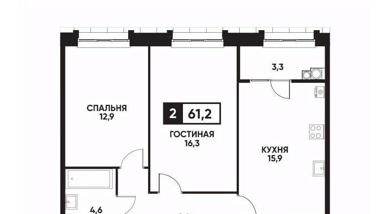 квартира г Ставрополь р-н Промышленный ул Андрея Голуба 16к/1 фото 1