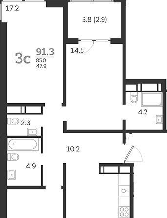 квартира г Краснодар р-н Центральный ул Колхозная 5к/3 фото 1