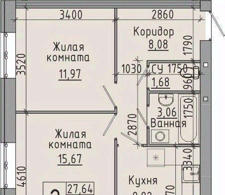 квартира г Волгоград р-н Советский ул им. Грибанова 17 фото 1