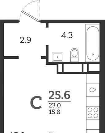 квартира г Краснодар р-н Центральный ул Колхозная 5к/8 фото 1