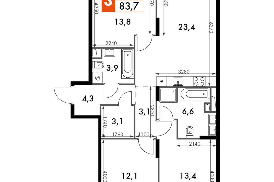 квартира г Москва ул Снежная 22к/3 Северо-Восточный административный округ фото 1