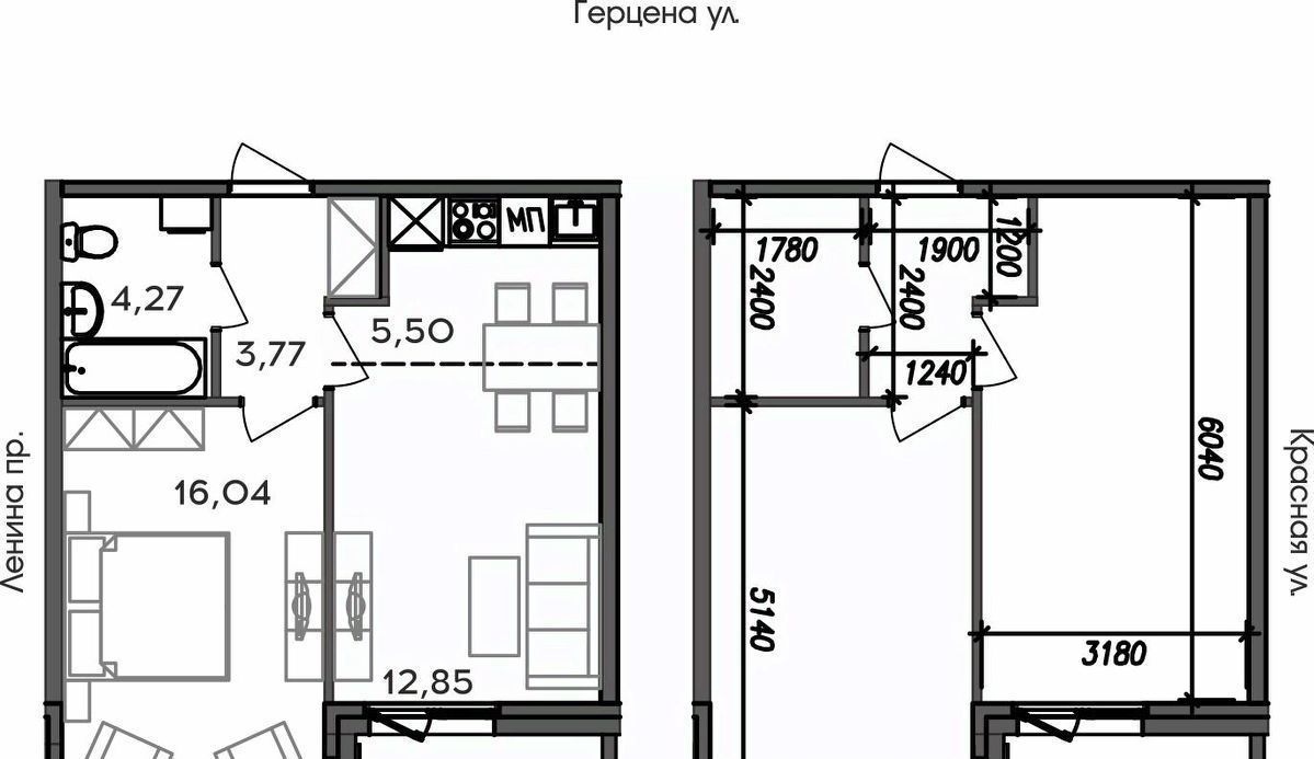 Продам двухкомнатную новостройку на улице Герцена в городе Петрозаводске  46.0 м² этаж 4/8 8061700 руб база Олан ру объявление 114468038