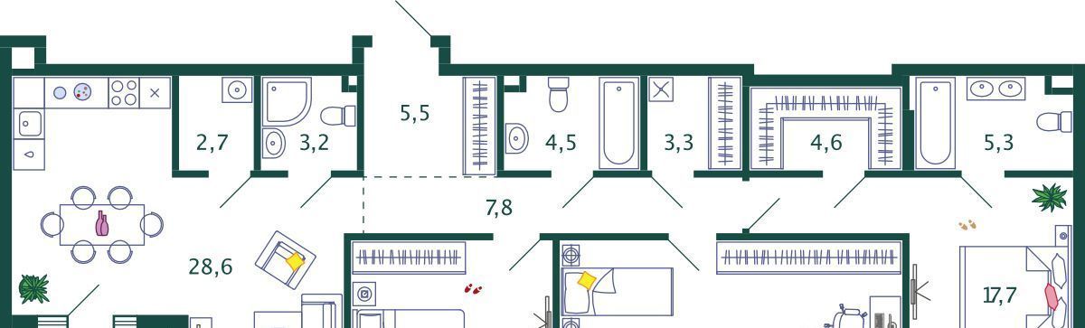 квартира г Москва метро ЗИЛ ЖК Шагал 2-я оч., к 3. 2 фото 1