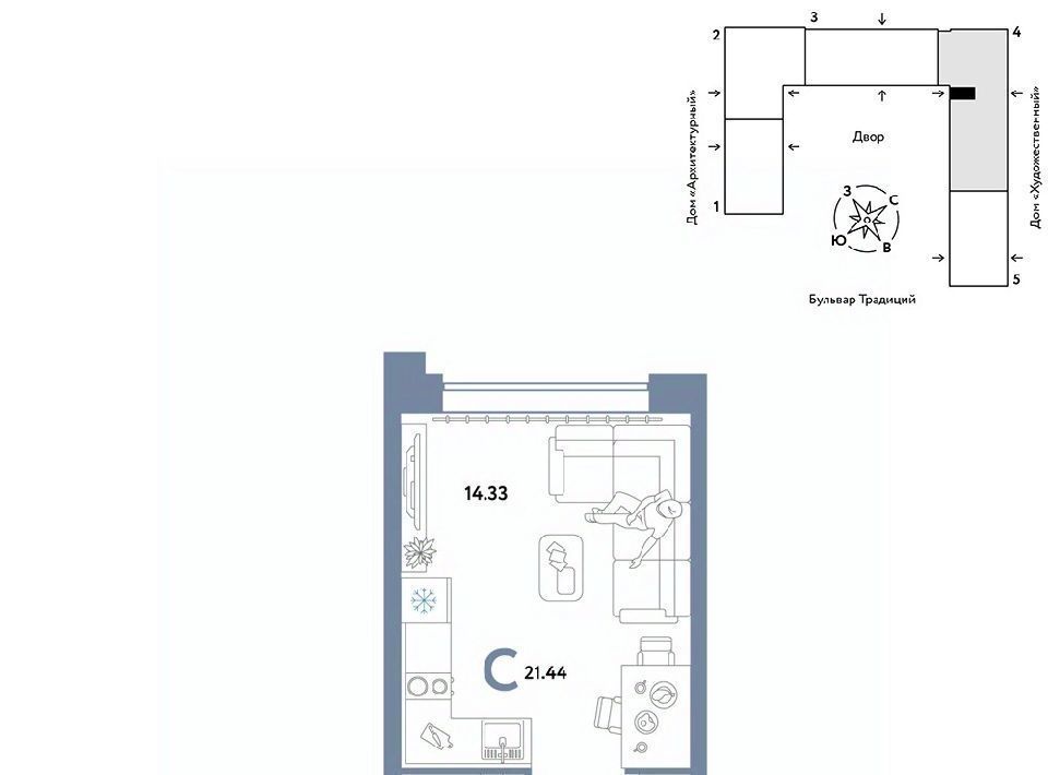 квартира г Тюмень р-н Калининский ул Новоселов 102 фото 1