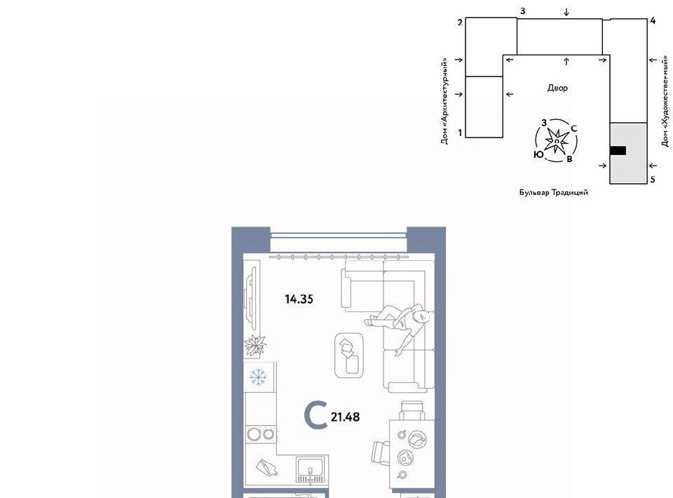 квартира г Тюмень р-н Калининский ул Новоселов 102 фото 1