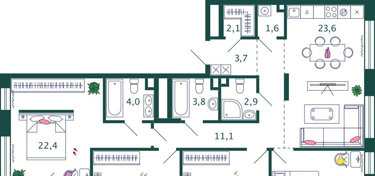 квартира г Москва метро ЗИЛ ЖК Шагал 2-я оч., к 3. 2 фото 1