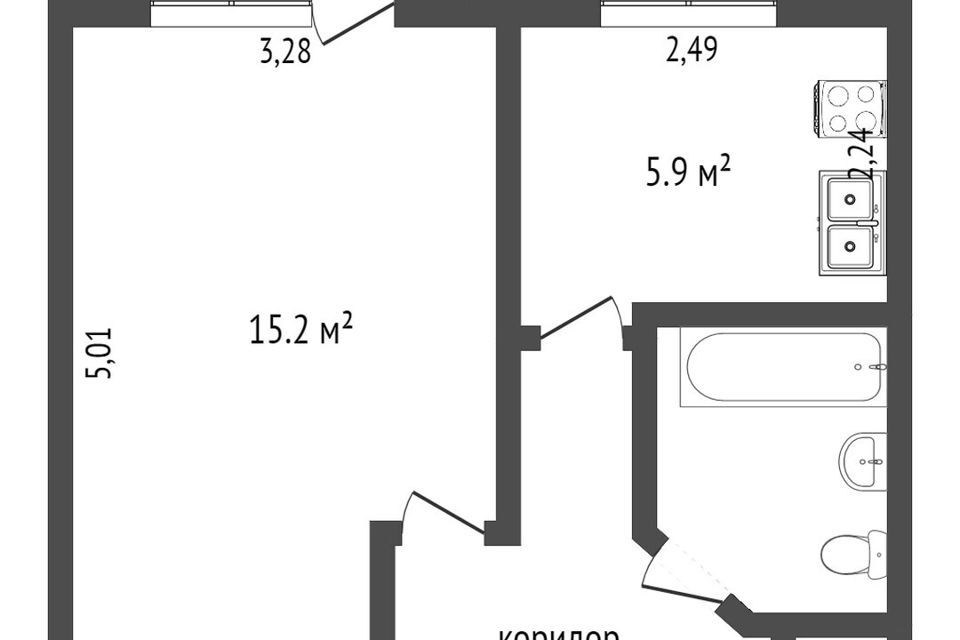 квартира г Нефтеюганск мкр 16-й 4 Нефтеюганский район фото 9