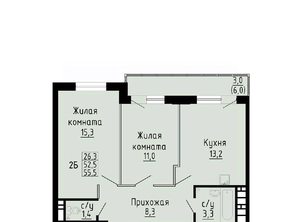 квартира г Новосибирск Южно-Чемской жилмассив ЖК «Матрешкин двор» Площадь Маркса фото 1