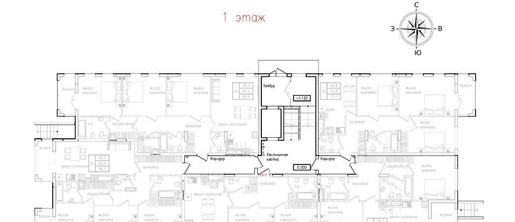 квартира г Калининград р-н Центральный ул Дубовая аллея 3ак/2 фото 2