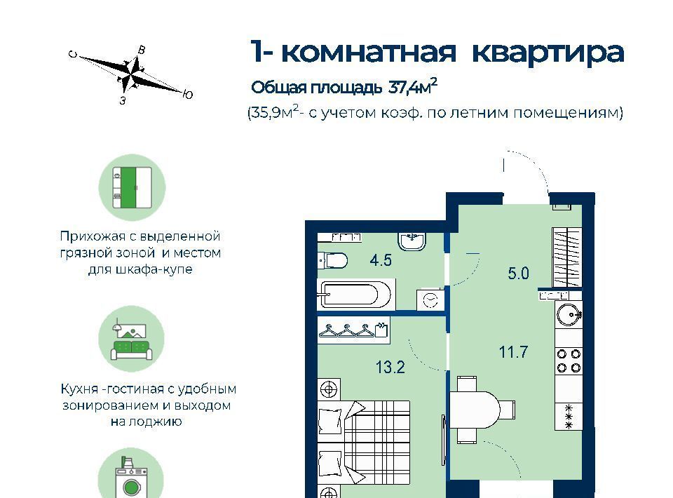 квартира г Екатеринбург Уральская Новая Сортировка Сортировочный жилрайон, Эстель жилой комплекс фото 1