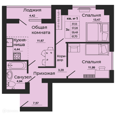 квартира г Батайск ул 1-й Пятилетки 2 городской округ Батайск фото 1