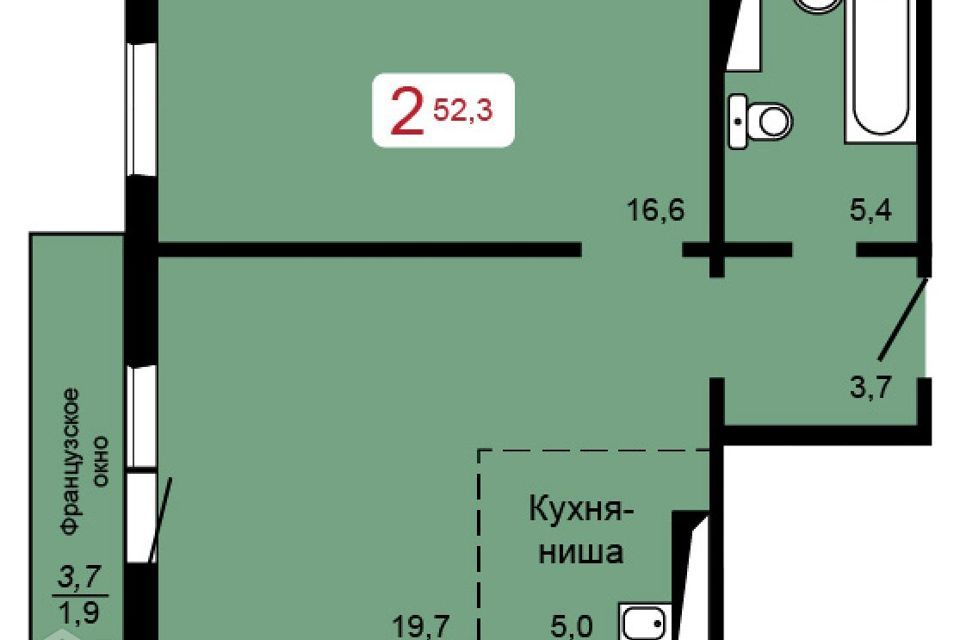 квартира г Красноярск ул Кутузова 1с/196 городской округ Красноярск фото 1