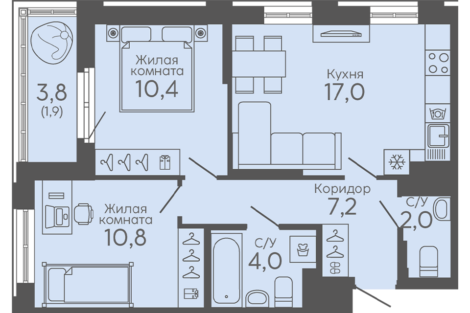 квартира г Екатеринбург б-р Новосинарский 4 Екатеринбург, муниципальное образование фото 1