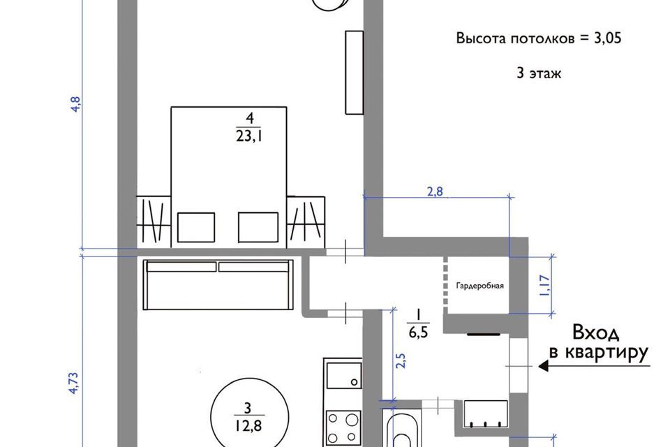 квартира г Сочи пер Магнитогорский 2/1н городской округ Сочи фото 2