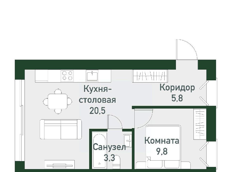 квартира п Западный р-н мкр Привилегия ул Спортивная 22 Кременкульское с/пос фото 1