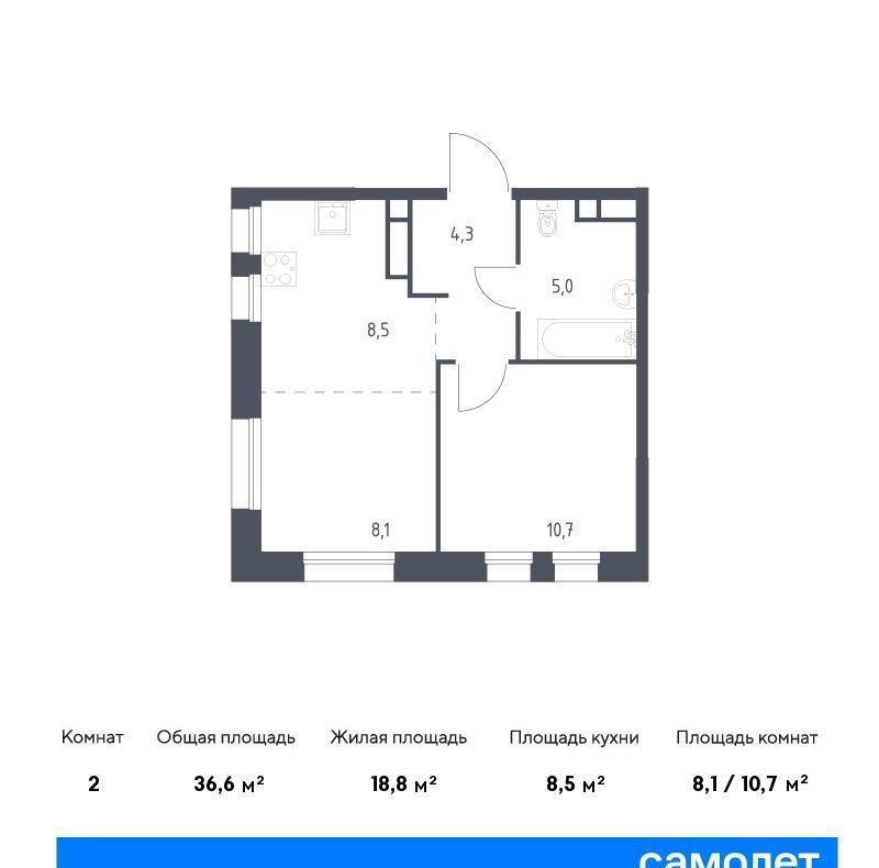 квартира г Москва метро Печатники метро Братиславская ЮЗАО микрорайон Курьяново, жилой комплекс Квартал на воде, 1 фото 1