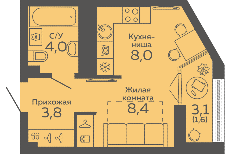 квартира г Екатеринбург ул 8 Марта 204г Екатеринбург, муниципальное образование фото 1