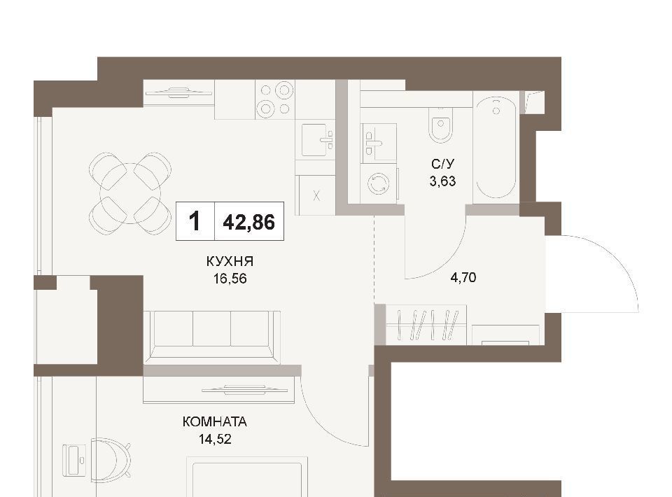 квартира г Москва метро Площадь Гагарина 5-й Донской проезд, вл 21к 6 фото 1