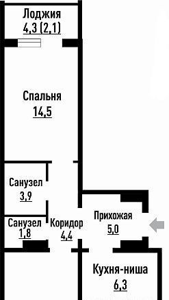 квартира г Барнаул р-н Индустриальный ул им В.Т.Христенко 5 фото 1