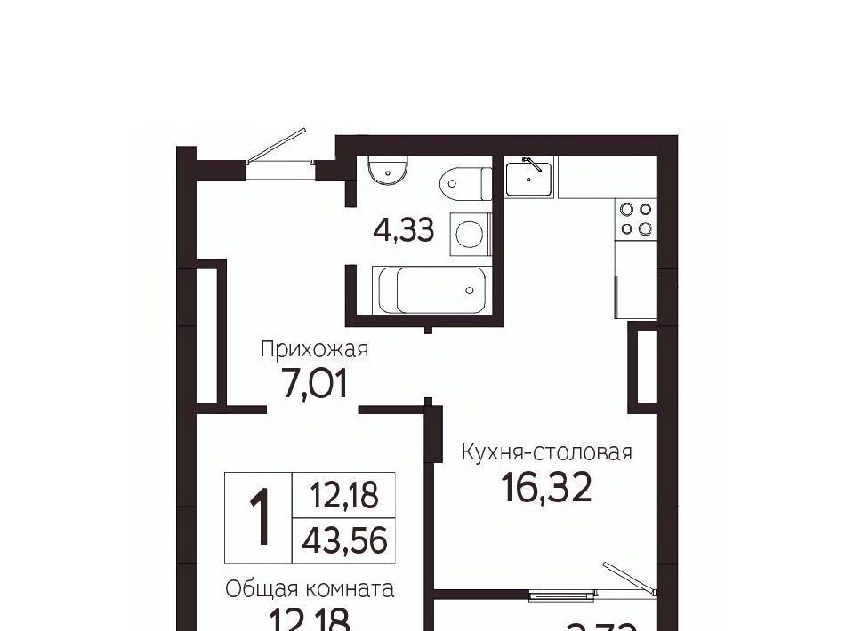 квартира г Томск р-н Советский пр-кт Комсомольский 48б фото 1