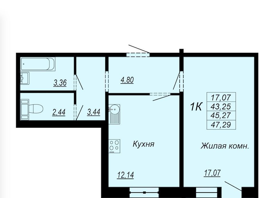 квартира г Хабаровск р-н Индустриальный Южный микрорайон ул Рокоссовского фото 1