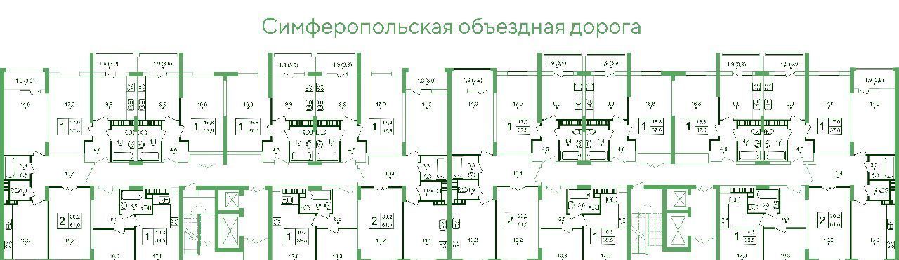 квартира р-н Симферопольский с Мирное микрорайон «Жигулина роща» Мраморный кв-л фото 2