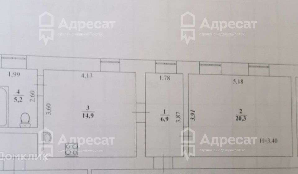 квартира г Волгоград ул Московская 3 городской округ Волгоград фото 6