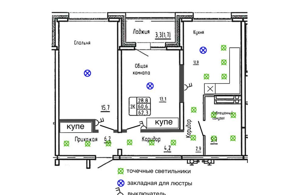 квартира г Новосибирск ул Николая Островского 195 городской округ Новосибирск фото 2