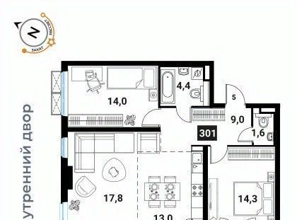 квартира г Москва метро Багратионовская ул Большая Филёвская 3к/3 фото 1