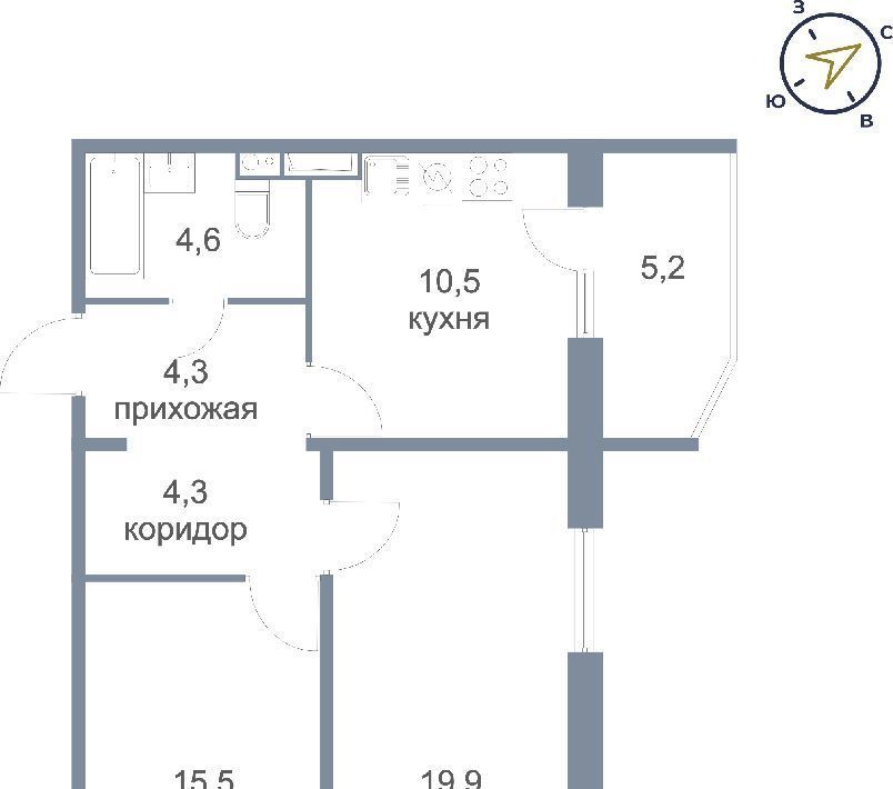 квартира г Сургут тракт Югорский 54/1 фото 1