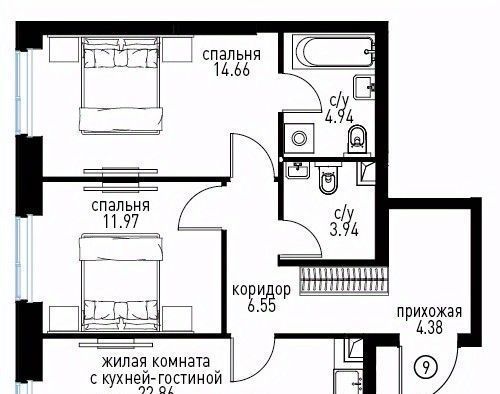 квартира г Москва метро Проспект Вернадского ЖК «Инноватор» к Б фото 1