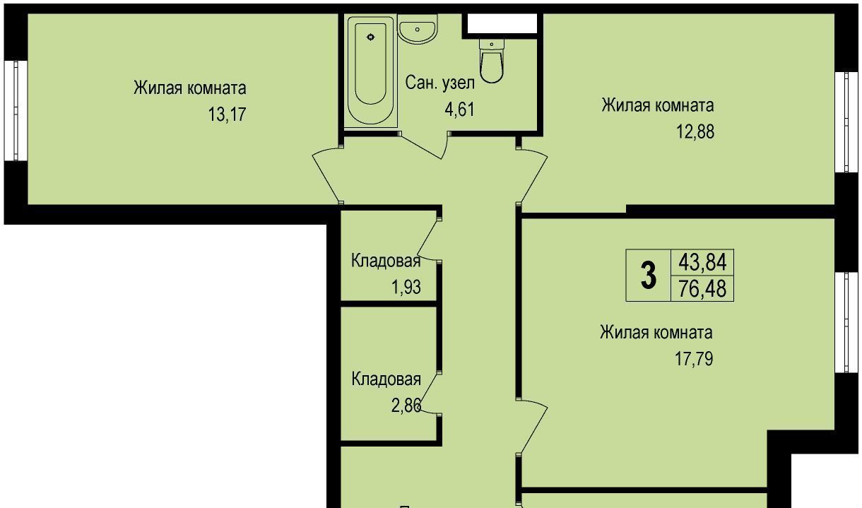 квартира г Подольск д Борисовка ул Рахманинова 12 Щербинка фото 2