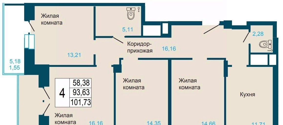 квартира г Красноярск р-н Советский Северный пер Светлогорский 2о фото 1