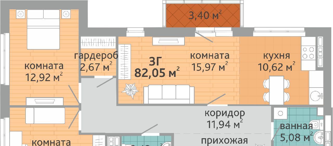 квартира г Екатеринбург р-н Верх-Исетский ВИЗ жилрайон, Семейный квартал Дружный жилой комплекс фото 1