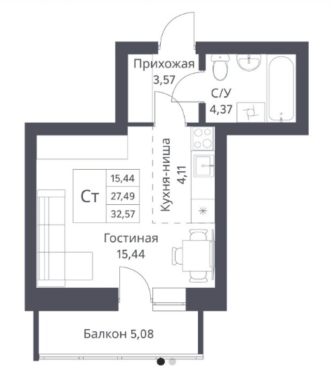 квартира г Новосибирск ул Игарская 40 городской округ Новосибирск фото 6