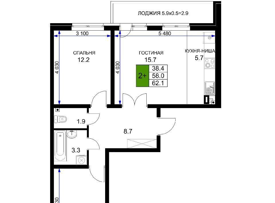 квартира г Краснодар р-н Прикубанский ул им. Героя Ростовского 8 фото 1