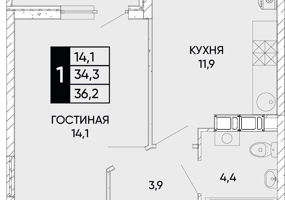 квартира г Ростов-на-Дону ул Левобережная 6/6с 1 городской округ Ростов-на-Дону фото 1