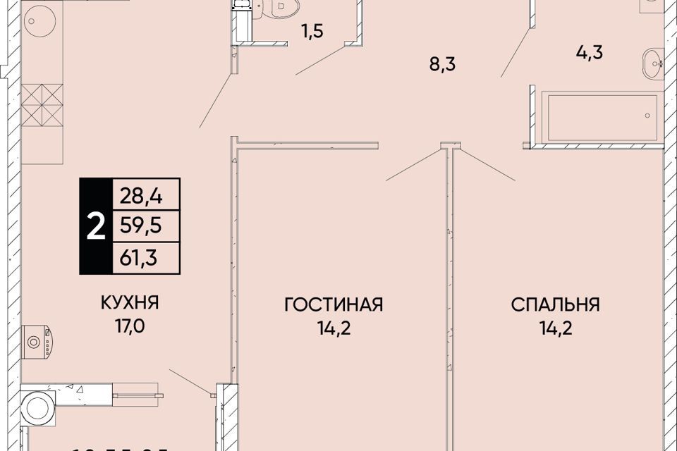 квартира г Ростов-на-Дону ул Левобережная 6/6с 1 городской округ Ростов-на-Дону фото 1