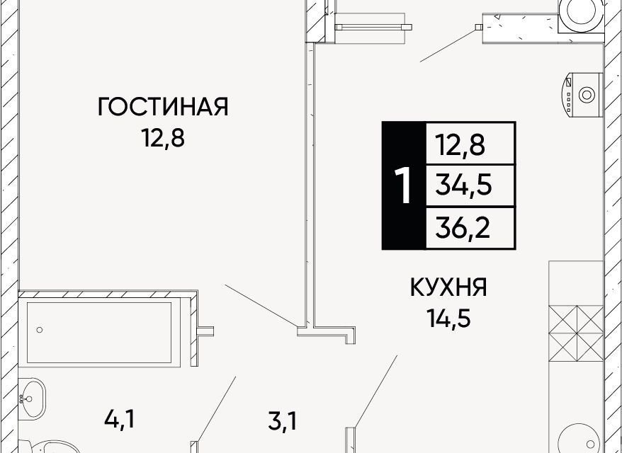 квартира г Ростов-на-Дону ул Левобережная 6/6с 1 городской округ Ростов-на-Дону фото 1