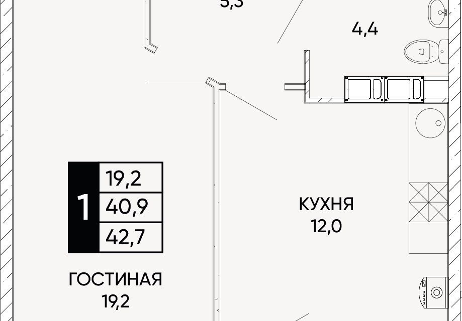 квартира г Ростов-на-Дону ул Левобережная 6/6с 1 городской округ Ростов-на-Дону фото 1