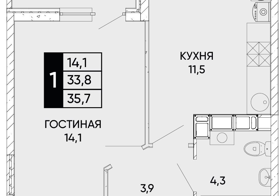 квартира г Ростов-на-Дону ул Левобережная 6/6с 1 городской округ Ростов-на-Дону фото 1